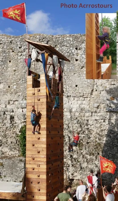 Accrotour - tour de siège médiévale animations Pérouges 2026